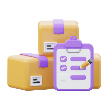 Delivery Checklist  3D Icon