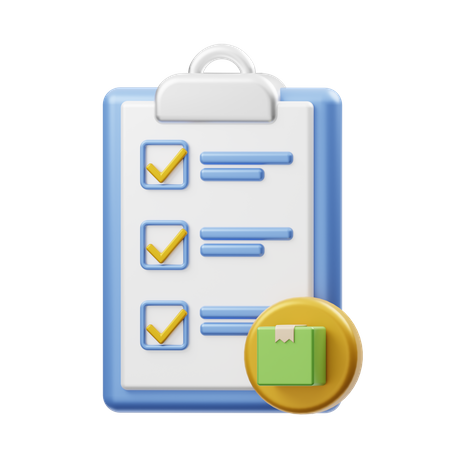 Delivery Checklist  3D Icon