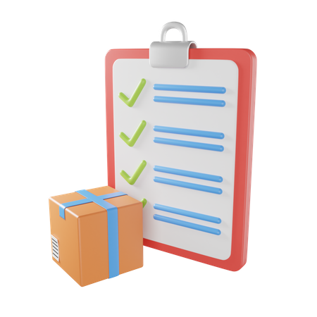 Delivery Checklist  3D Illustration