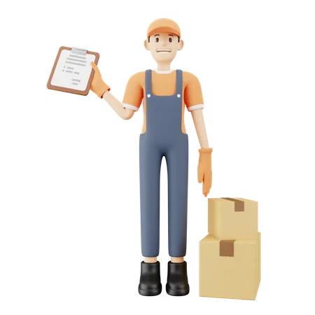 Delivery consignment  3D Illustration