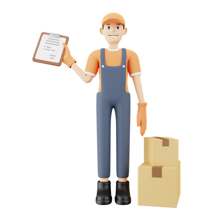 Delivery consignment 3D Illustration