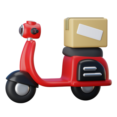 Delivery Courier Scooter  3D Icon