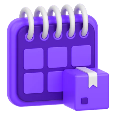 3 D Icon Of A Calendar With A Box In Front Of It 3D Icon