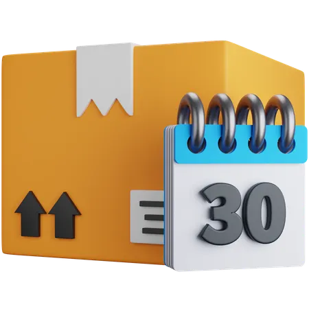Delivery Date  3D Icon