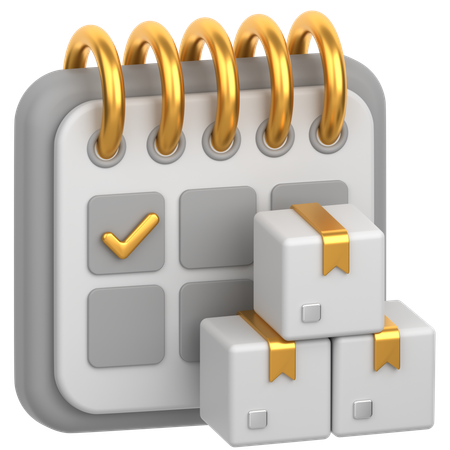 Delivery Date  3D Icon