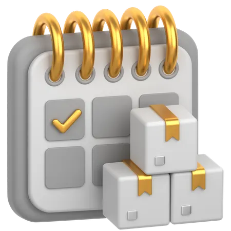 Delivery Date  3D Icon