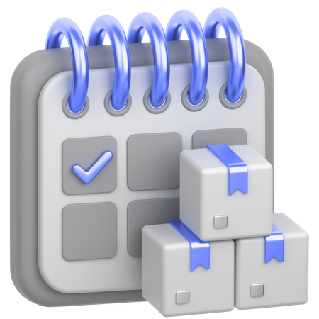 Delivery Date  3D Icon