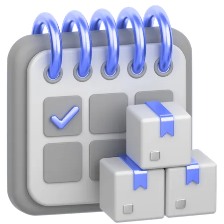 Delivery Date  3D Icon