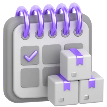 Delivery Date  3D Icon
