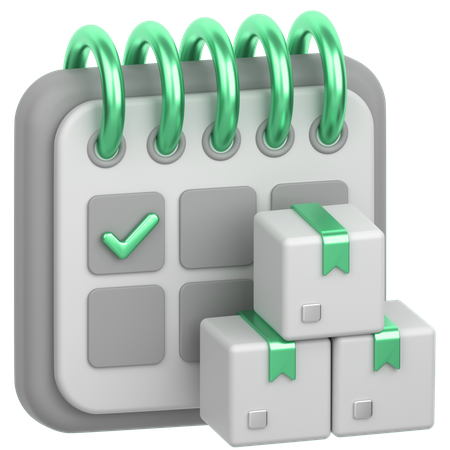 Delivery Date  3D Icon