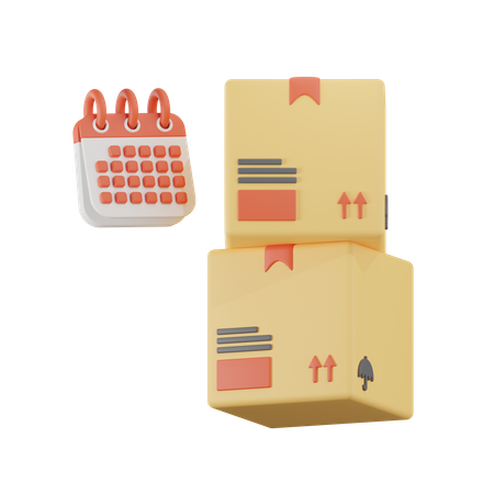 Delivery Date  3D Icon