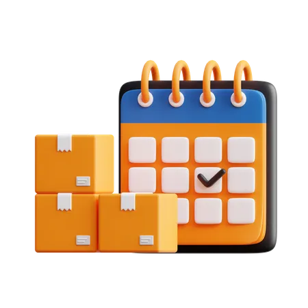 Delivery Date  3D Icon