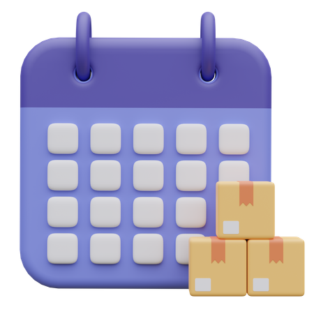 Delivery Date  3D Icon