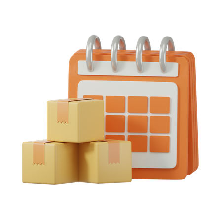 Delivery Date  3D Icon
