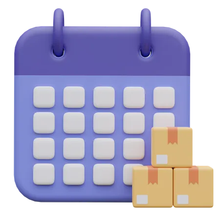 Delivery Date Schedule 3 D Icon Illustration 3D Icon