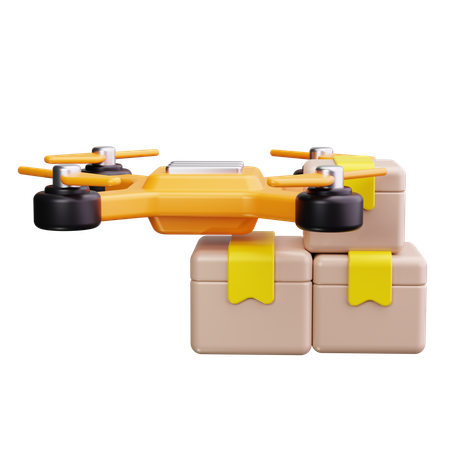 Delivery Drone Bot  3D Icon