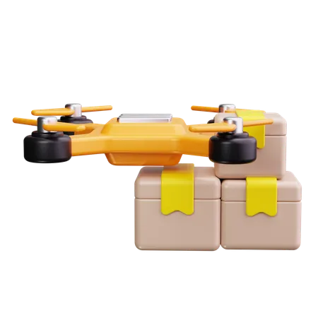 Delivery Drone Bot  3D Icon