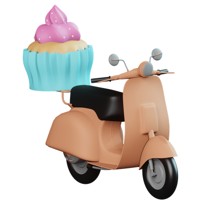 Delivery Food Scooter  3D Icon