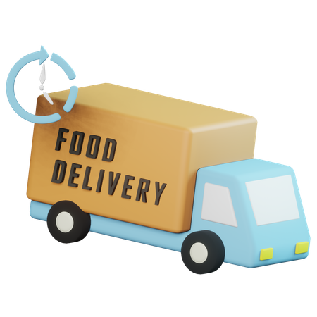 Delivery Food Truck  3D Icon