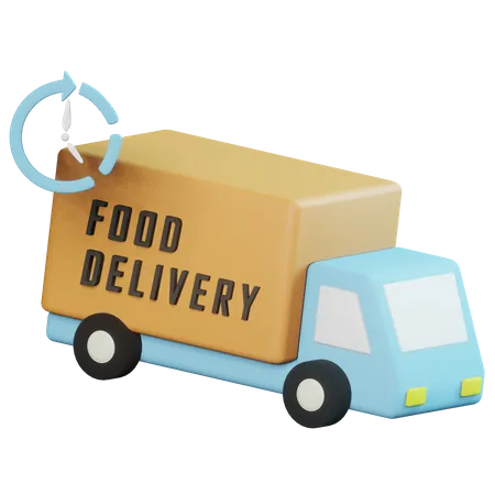 Delivery Food Truck  3D Icon