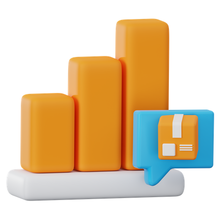 Delivery Growth Chart  3D Icon