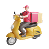 3d delivery guy logo
