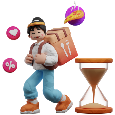 Delivery Having Delivery Deadline  3D Illustration