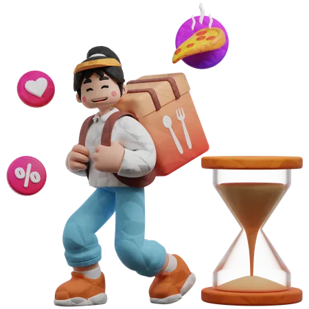 Delivery Having Delivery Deadline  3D Illustration