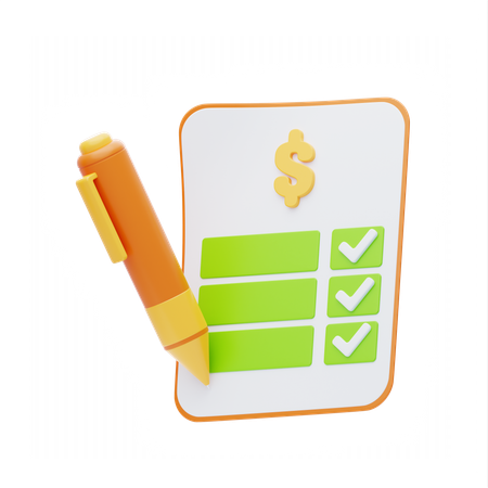 Delivery Invoice  3D Icon