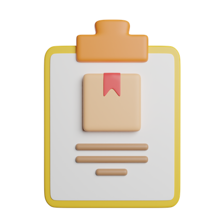 Delivery List  3D Icon