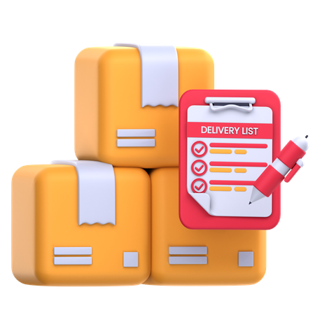 Delivery list  3D Icon