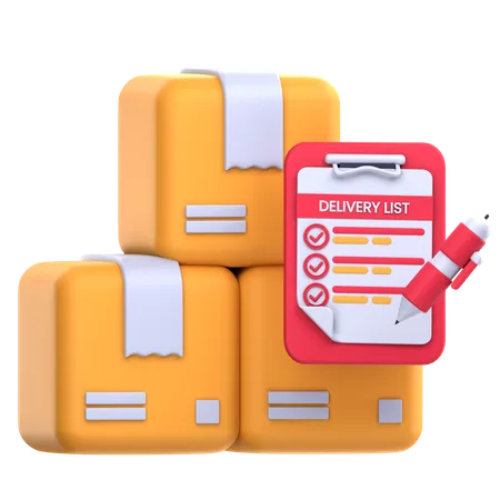 Delivery list  3D Icon