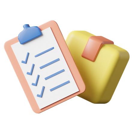 Delivery List  3D Icon