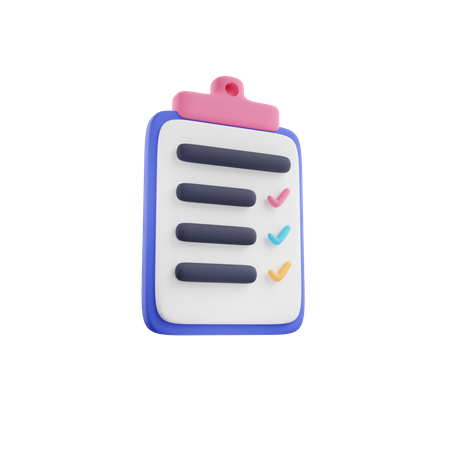 Delivery List  3D Icon