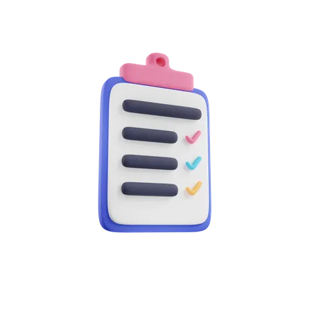 Delivery List  3D Icon