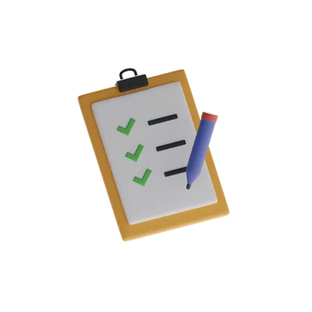 Delivery List  3D Icon