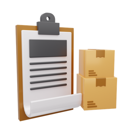 Delivery List  3D Icon