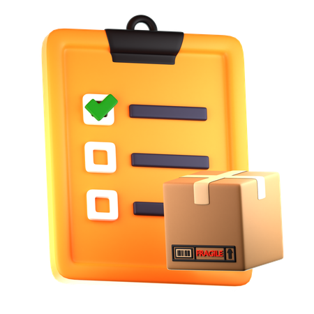 Delivery List  3D Icon