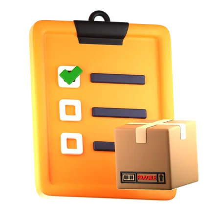 Delivery List  3D Icon