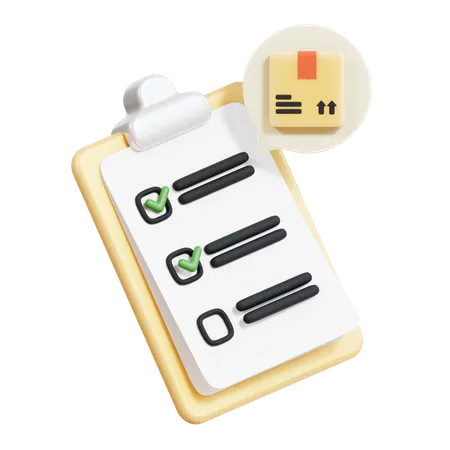 Delivery List  3D Icon