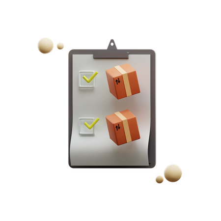 Delivery List  3D Icon