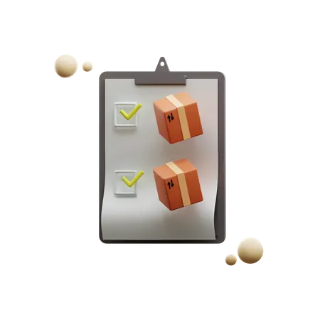 Delivery List  3D Icon