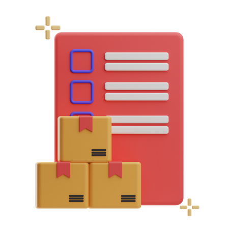 Delivery List  3D Icon