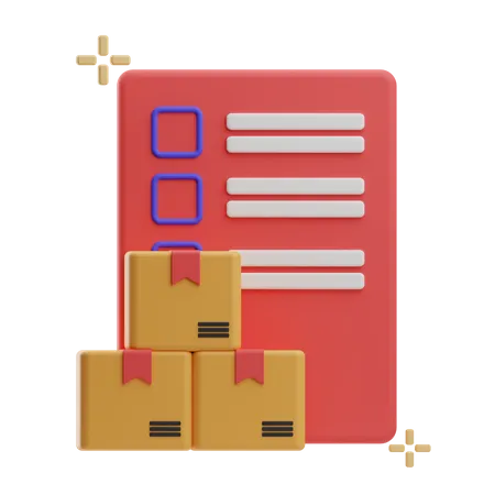 Delivery List  3D Icon