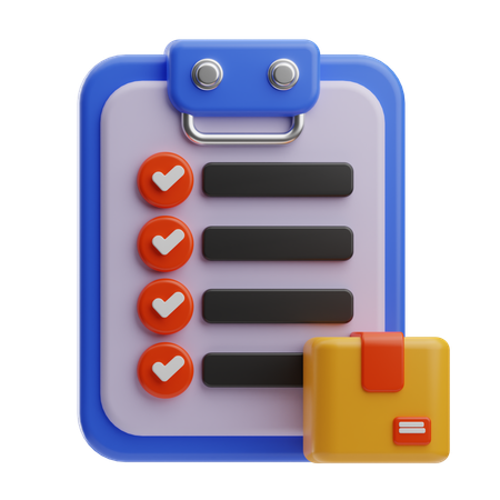 Delivery List  3D Icon