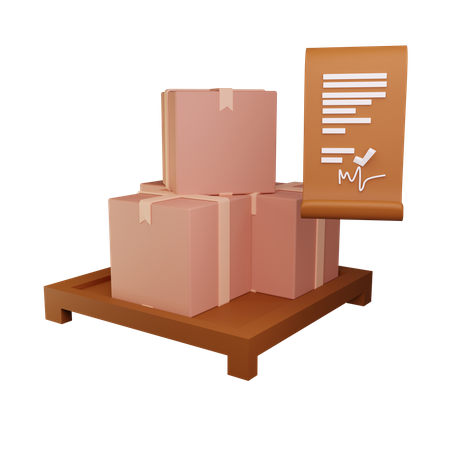 Delivery List  3D Illustration