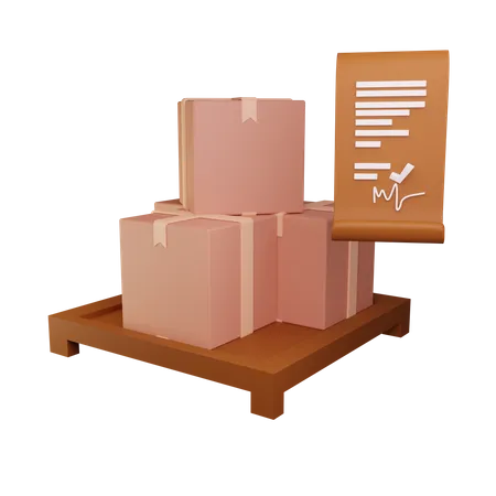 Delivery List  3D Illustration