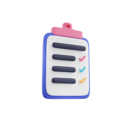 Delivery List 3D Icon
