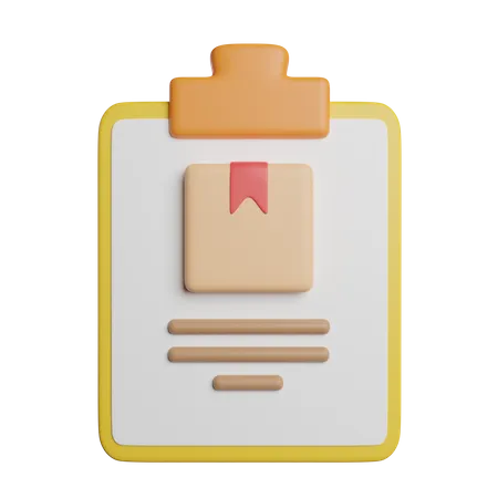 Clipboard List Document 3D Icon