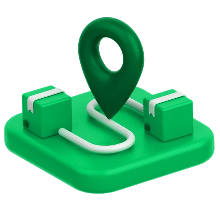 3 D Icon Of A Packages Location Status 3D Icon